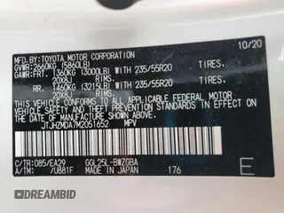 2021 Lexus RX 350 with VIN JTJHZMDA7M2051652, listed as a Copart auction lot 57218985 with 17,013 mi miles and Salvage title. Bid and sale history available at DreamBid. Image 14.