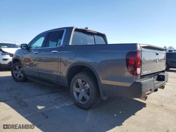 2021 Honda Ridgeline RTL-E with VIN 5FPYK3F70MB020640, listed as a Copart auction lot 48405105 with 67,647 mi miles and Salvage Title. Bid and sale history available at carsss.com. Image 2.