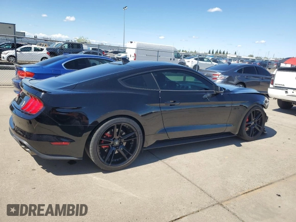2022 Ford Mustang GT with VIN 1FA6P8CF6N5150683, listed as a Copart auction lot 51300165 with 36,980 mi miles and Salvage Title. Bid and sale history available at carsss.com. Image 3.