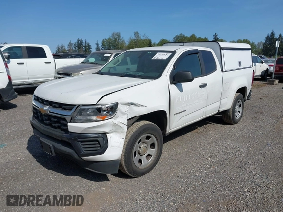2021 Chevrolet Colorado 2WD Work Truck with VIN 1GCHSBEN2M1105829, listed as a IAAI auction lot 42105824 with 120,799 mi miles. Bid and sale history available at carsss.com. Image 2.