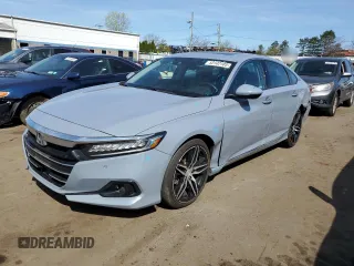 2021 Honda Accord Touring z VIN 1HGCV2F96MA031917, wystawiony jako Copart lot #53142105 z przebiegiem 53 576 mil mil oraz Szkoda całkowita • Salvage title. Historia ofert i sprzedaży dostępna na DreamBid. Obrazek 1.