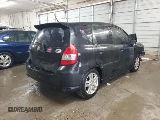 2007 Honda Fit Sport with VIN JHMGD37607S058525, listed as a Copart auction lot 51930865 with 253,811 mi miles and Salvage Title. Bid and sale history available at carsss.com. Image 3.
