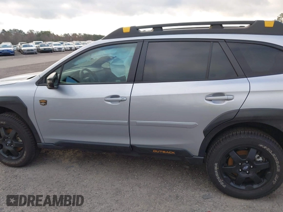 2025 Subaru Outback Wilderness with VIN 4S4BTGUD5S3134960, listed as a IAAI auction lot 41363592 with 4,165 mi miles. Bid and sale history available at carsss.com. Image 14.
