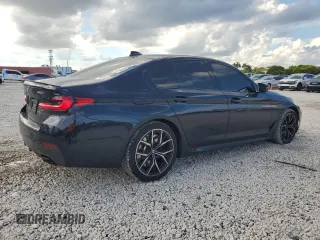 2023 BMW 5 Series 540i xDrive with VIN WBA73BJ00PWY18798, listed as a Copart auction lot 72574454 with 26,445 mi miles and Salvage Title. Bid and sale history available at carsss.com. Image 3.