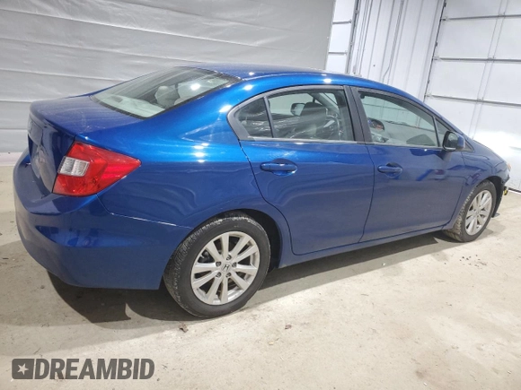 2012 Honda Civic EX with VIN 2HGFB2F84CH537761, listed as a Copart auction lot 49879655 with 169,003 mi miles and Salvage Title. Bid and sale history available at DreamBid. Image 3.