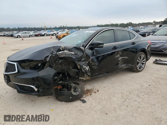 2020 Acura TLX w/Technology Pkg with VIN 19UUB2F48LA001673, listed as a Copart auction lot 86425704 with 38,947 mi miles and Salvage Title. Bid and sale history available at carsss.com. Image 1.