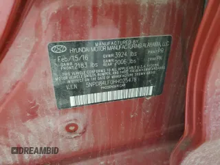 2017 Hyundai Elantra SE with VIN 5NPD84LF0HH025478, listed as a Copart auction lot 47364595 with 132,026 mi miles and Salvage Title. Bid and sale history available at DreamBid. Image 14.