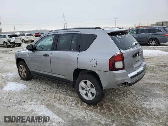 2017 Jeep Compass Sport with VIN 1C4NJCBB8HD133046, listed as a Copart auction lot 46084055 with 67,168 mi miles and Salvage Title. Bid and sale history available at carsss.com. Image 2.