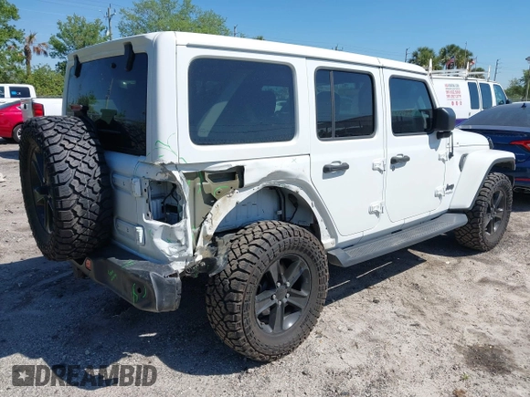 2020 Jeep Wrangler Unlimited Sahara with VIN 1C4HJXEN4LW330867, listed as a IAAI auction lot 41790709 with 63,151 mi miles. Bid and sale history available at carsss.com. Image 4.