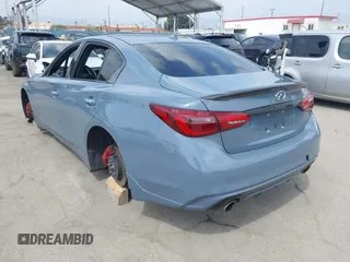 2022 Infiniti Q50 Red Sport 400 with VIN JN1FV7DP3NM370129, listed as a IAAI auction lot 42117906 with 58,607 mi miles and . Bid and sale history available at DreamBid. Image 3.