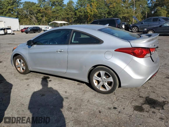 2013 Hyundai Elantra Coupe GS PZEV with VIN KMHDH6AE0DU022405, listed as a Copart auction lot 76497474 with 64,249 mi miles and Salvage Title. Bid and sale history available at carsss.com. Image 2.