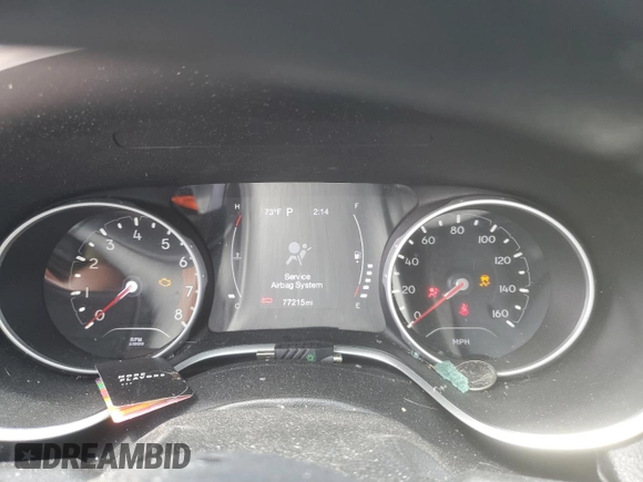 2021 Jeep Compass Sport with VIN 3C4NJDAB7MT598591, listed as a Copart auction lot 56057145 with 77,215 mi miles and Salvage title. Bid and sale history available at DreamBid. Image 9.