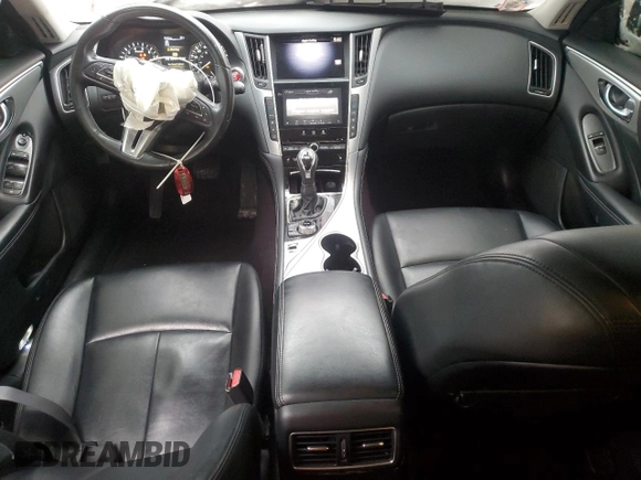 2021 Infiniti Q50 Luxe with VIN JN1EV7BR9MM752423, listed as a Copart auction lot 45055345 with 43,835 mi miles and Salvage Title. Bid and sale history available at carsss.com. Image 8.