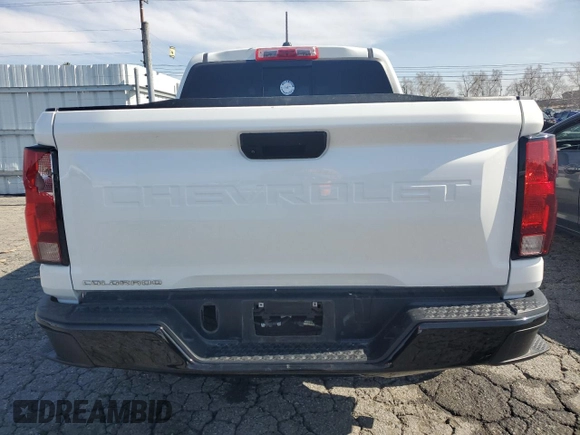 2023 Chevrolet Colorado 4WD Work Truck with VIN 1GCGTBEC9P1197906, listed as a Copart auction lot 45225455 with 45,087 mi miles and Salvage title. Bid and sale history available at DreamBid. Image 6.