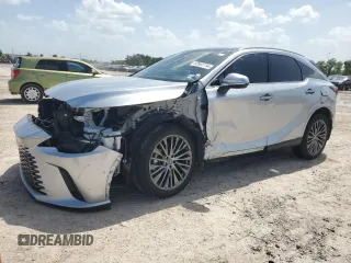 2023 Lexus RX with VIN 2T2BBMCA3PC009530, listed as a Copart auction lot 62807734 with 4,844 mi miles and Salvage Title. Bid and sale history available at carsss.com. Image 1.