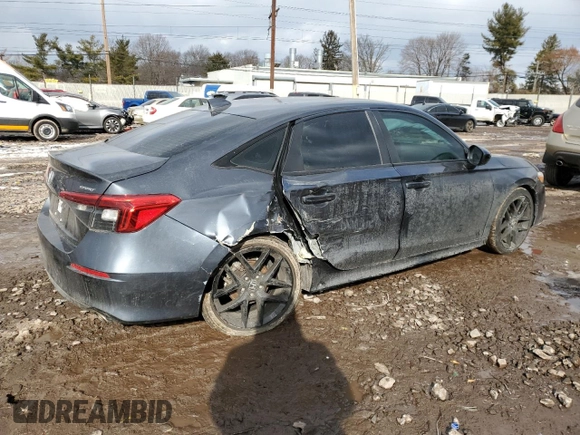 2022 Honda Civic Sedan Sport with VIN 2HGFE2F58NH597414, listed as a Copart auction lot 41904275 with 24,530 mi miles and Salvage Title. Bid and sale history available at carsss.com. Image 3.