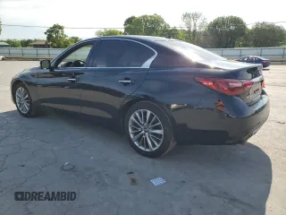 2023 Infiniti Q50 Luxe with VIN JN1EV7BR3PM543411, listed as a Copart auction lot 57782135 with 14,808 mi miles and Salvage title. Bid and sale history available at DreamBid. Image 2.