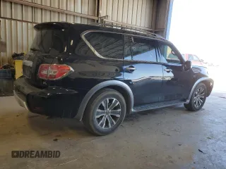 2017 Nissan Armada SV with VIN JN8AY2ND1H9003344, listed as a Copart auction lot 47831535 with 99,856 mi miles and Salvage Title. Bid and sale history available at carsss.com. Image 3.