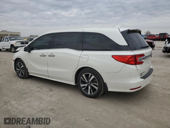 2019 Honda Odyssey Elite z VIN 5FNRL6H93KB069516, wystawiony jako Copart lot #53795885 z przebiegiem 96 808 mil mil oraz Szkoda całkowita • Salvage title. Historia ofert i sprzedaży dostępna na DreamBid. Obrazek 2.