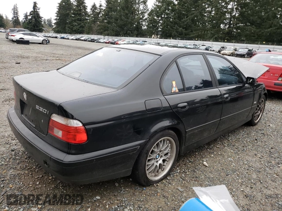 2001 BMW 5 Series 530iA with VIN WBADT63421CF05077, listed as a Copart auction lot 87458184 with 208,351 mi miles and Salvage Title. Bid and sale history available at carsss.com. Image 3.