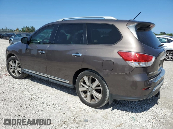 2015 Nissan Pathfinder Platinum z VIN 5N1AR2MN2FC601666, wystawiony jako Copart lot #56070145 z przebiegiem 187 875 mil mil oraz Szkoda całkowita • Salvage title. Historia ofert i sprzedaży dostępna na DreamBid. Obrazek 2.
