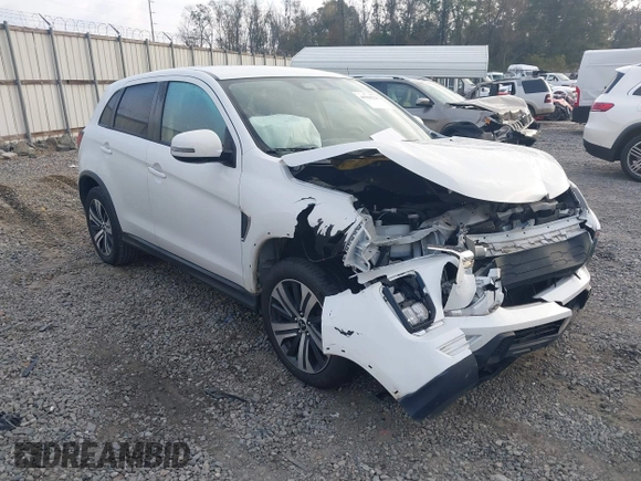 2021 Mitsubishi Outlander Sport ES with VIN JA4ARUAU5MU019400, listed as a IAAI auction lot 40968228 with 85,776 mi miles. Bid and sale history available at carsss.com. Image 1.