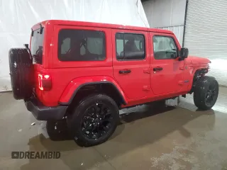 2025 Jeep Wrangler Sahara with VIN 1C4RJXP67SW577826, listed as a Copart auction lot 57946505 with 2,006 mi miles and Clean title. Bid and sale history available at DreamBid. Image 3.