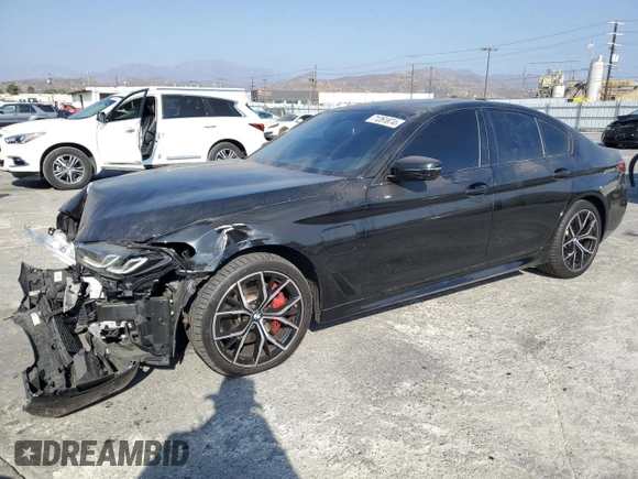 2021 BMW 5 Series 530e with VIN WBA13AG07MCH13196, listed as a Copart auction lot 71261874 with 23,609 mi miles and Salvage Title. Bid and sale history available at carsss.com. Image 1.