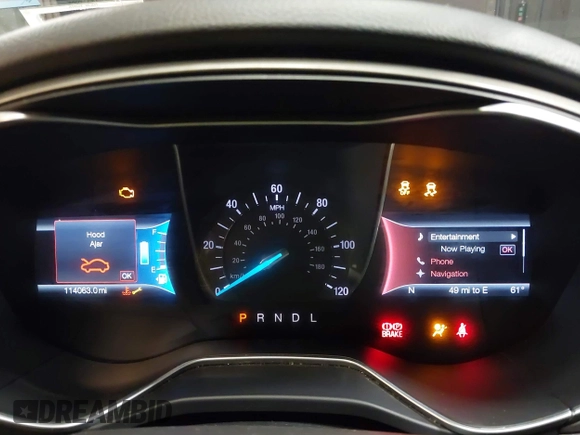2016 Ford Fusion SE Hybrid with VIN 3FA6P0LU0GR242288, listed as a IAAI auction lot 41867085 with 114,063 mi miles. Bid and sale history available at carsss.com. Image 7.
