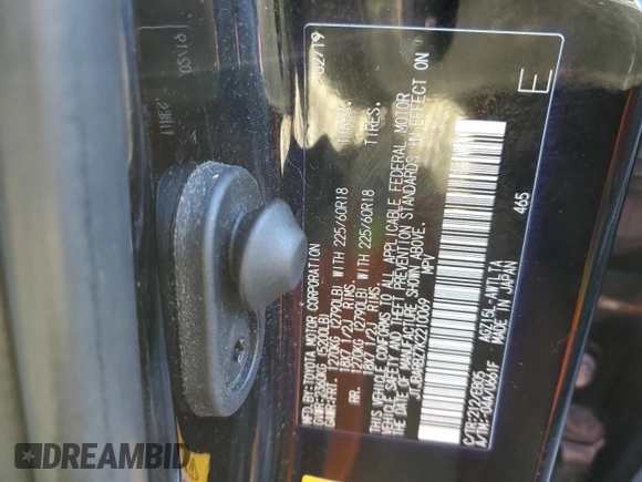2019 Lexus NX 300 with VIN JTJBARBZ7K2210069, listed as a Copart auction lot 45569615 with 77,072 mi miles and Salvage Title. Bid and sale history available at DreamBid. Image 14.