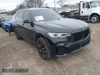 2022 BMW X7 xDrive40i with VIN 5UXCW2C08N9L13169, listed as a IAAI auction lot 41726947 with 59,752 mi miles. Bid and sale history available at carsss.com. Image 1.