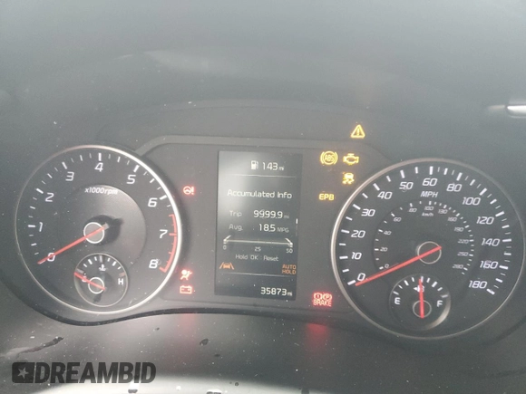 2022 Kia Stinger GT1 with VIN KNAE45LC4N6100200, listed as a Copart auction lot 46288765 with 35,873 mi miles and Non Repairable. Bid and sale history available at DreamBid. Image 9.