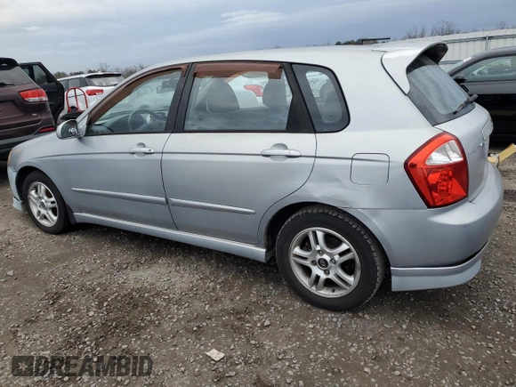 2005 Kia Spectra with VIN KNAFE161055128022, listed as a Copart auction lot 85615204 with 105,444 mi miles and Clean Title. Bid and sale history available at DreamBid. Image 2.