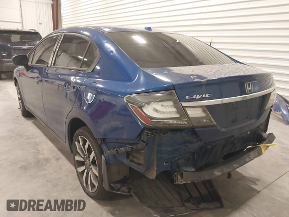 2015 Honda Civic Sedan EX-L with VIN 19XFB2F92FE206149, listed as a IAAI auction lot 41562377 with 153,303 mi miles. Bid and sale history available at carsss.com. Image 3.
