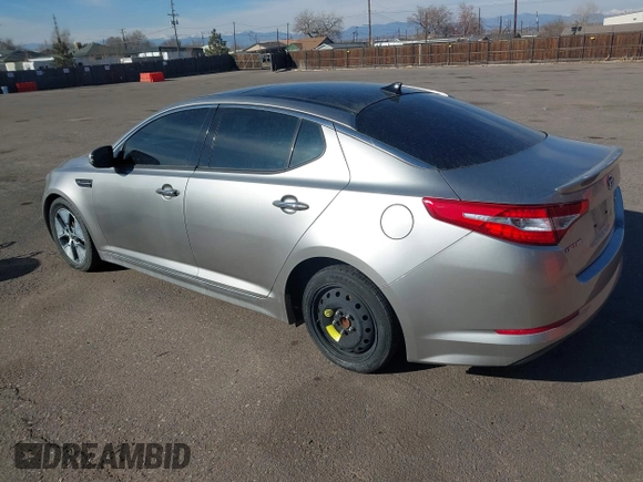 2012 Kia Optima Hybrid with VIN KNAGM4AD0C5009507, listed as a IAAI auction lot 41551835 with 92,878 mi miles. Bid and sale history available at carsss.com. Image 3.