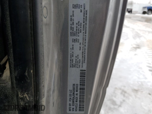 2021 Ram 2500 Tradesman with VIN 3C6MR5AJ0MG558726, listed as a Copart auction lot 46587075 with 35,422 mi miles and Salvage Title. Bid and sale history available at carsss.com. Image 12.