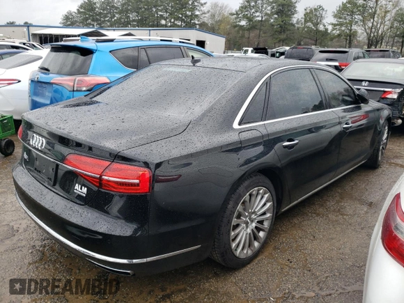 2016 Audi A8 L 3.0T with VIN WAU34AFD5GN011362, listed as a Copart auction lot 43261123 with 92,036 mi miles. Bid and sale history available at carsss.com. Image 3.