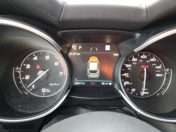 2022 Alfa Romeo Stelvio Ti with VIN ZASPAKBN2N7D49215, listed as a Copart auction lot 41387125 with 23,817 mi miles and Salvage Title. Bid and sale history available at carsss.com. Image 9.