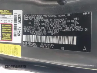 2013 Toyota Sienna XLE AAS with VIN 5TDYK3DC8DS401561, listed as a IAAI auction lot 41990044 with 214,111 mi miles and . Bid and sale history available at DreamBid. Image 9.