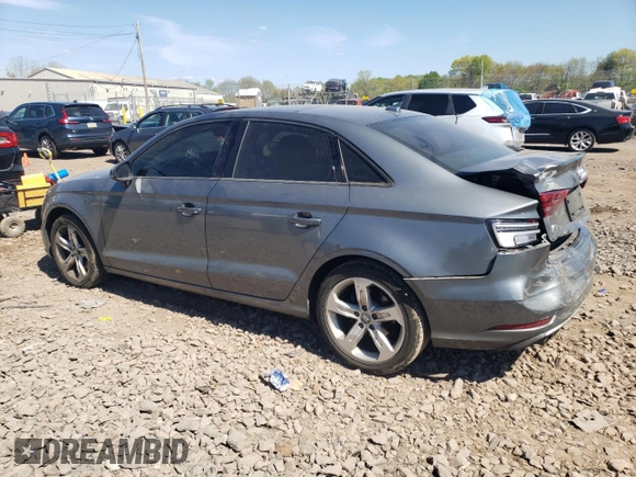2017 Audi A3 Sedan Premium with VIN WAUAUHFF6H1034692, listed as a Copart auction lot 52635634 with 167,862 mi miles and Salvage Title. Bid and sale history available at carsss.com. Image 2.