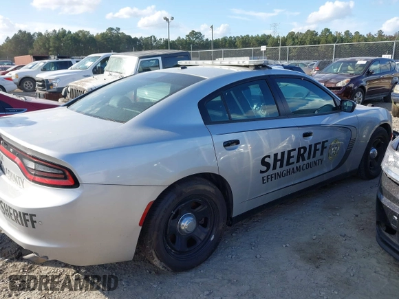 2021 Dodge Charger Police with VIN 2C3CDXAT8MH643477, listed as a IAAI auction lot 40688118 with 59,555 mi miles and . Bid and sale history available at DreamBid. Image 4.