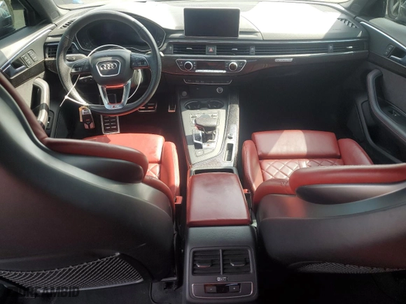 2018 Audi S4 Prestige with VIN WAUC4AF44JA123438, listed as a Copart auction lot 51455125 with 0 mi miles and Salvage Title. Bid and sale history available at carsss.com. Image 8.