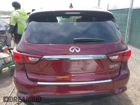 2019 Infiniti QX60 Luxe with VIN 5N1DL0MM5KC515014, listed as a IAAI auction lot 42073879 with 100,566 mi miles and . Bid and sale history available at DreamBid. Image 16.