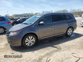 2015 Honda Odyssey EX-L with VIN 5FNRL5H63FB017177, listed as a Copart auction lot 52347205 with 83,148 mi miles and Salvage Title. Bid and sale history available at carsss.com. Image 1.