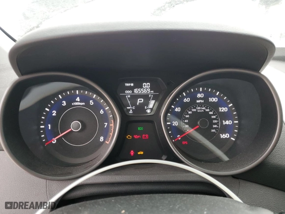 2013 Hyundai Elantra GLS with VIN 5NPDH4AE3DH173015, listed as a Copart auction lot 46912105 with 165,569 mi miles and Salvage Title. Bid and sale history available at carsss.com. Image 9.