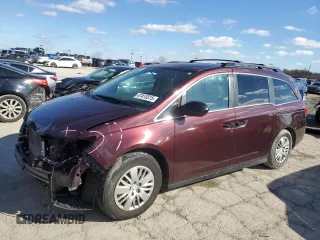 2014 Honda Odyssey LX with VIN 5FNRL5H26EB043624, listed as a Copart auction lot 47410315 with 185,302 mi miles and Salvage Title. Bid and sale history available at carsss.com. Image 1.