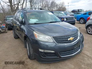 2013 Chevrolet Traverse LS with VIN 1GNKRFED7DJ116297, listed as a IAAI auction lot 41894310 with 180,551 mi miles. Bid and sale history available at carsss.com. Image 1.