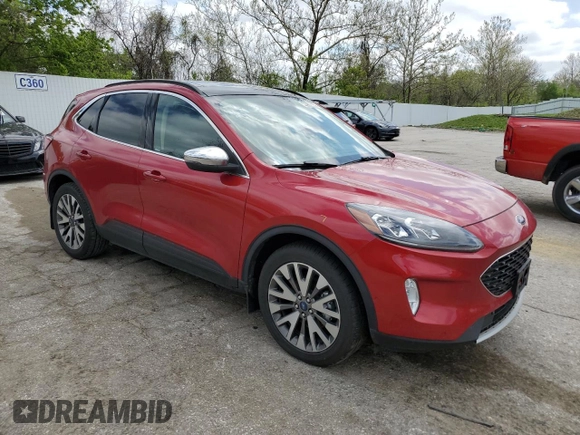 2020 Ford Escape Titanium Hybrid with VIN 1FMCU9DZXLUC29745, listed as a Copart auction lot 53902755 with 71,280 mi miles and Salvage title. Bid and sale history available at DreamBid. Image 4.