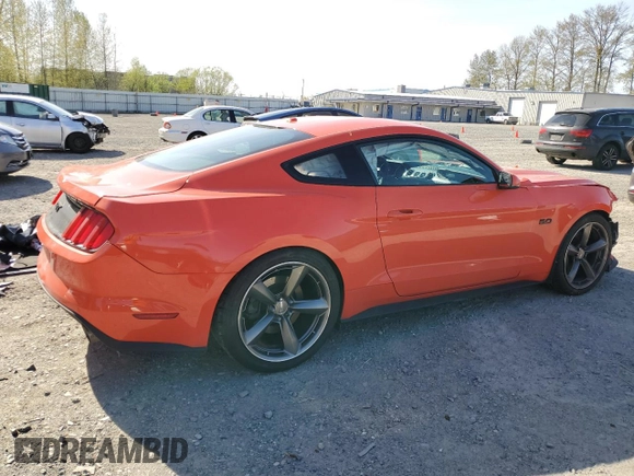 2016 Ford Mustang GT with VIN 1FA6P8CFXG5279822, listed as a Copart auction lot 52892785 with 42,872 mi miles and Salvage title. Bid and sale history available at DreamBid. Image 3.