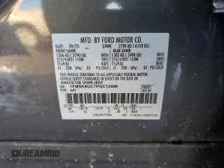 2023 Ford Explorer ST with VIN 1FM5K8GC7PGC12499, listed as a Copart auction lot 43004895 with 9,485 mi miles and Salvage Title. Bid and sale history available at carsss.com. Image 14.